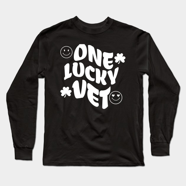 One Lucky Vet St. Patrick's Day Long Sleeve T-Shirt by Justin green